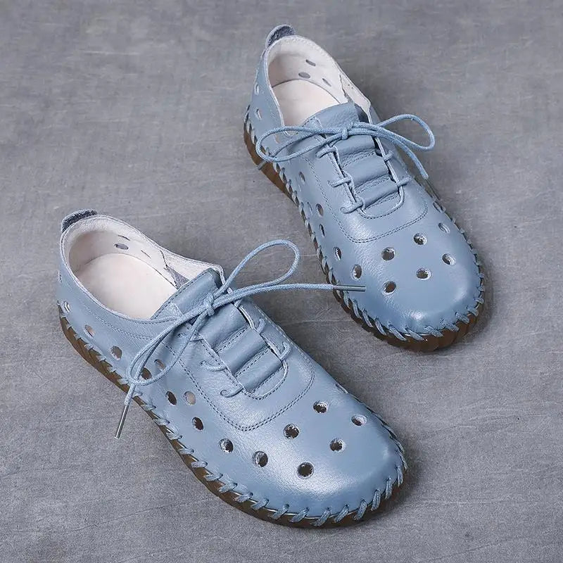 Zapatos Oxford de Diseñador | Cuero Partido | Transpirables | Cordones | Novedad
