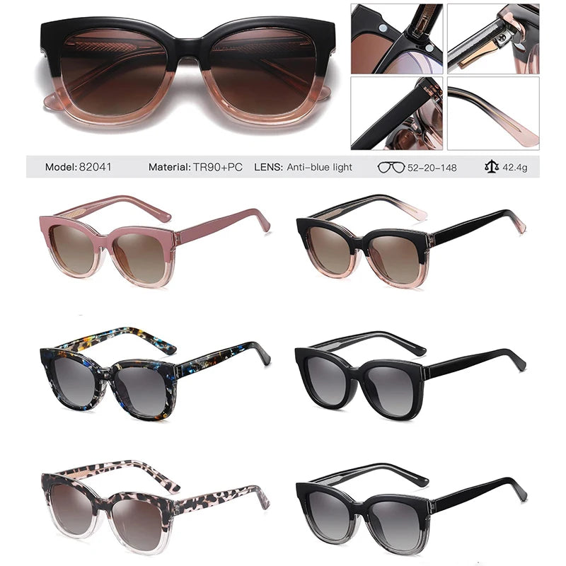 Gafas Ópticas Polarizadas 2 en 1 Clip Magnético | TR90 Titanio Miopía Graduadas Negocios