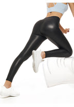 Leggings Piel Sintética Oveja | Realce Cálido Negro | Pantalón de Moda OI | Ticotrendy