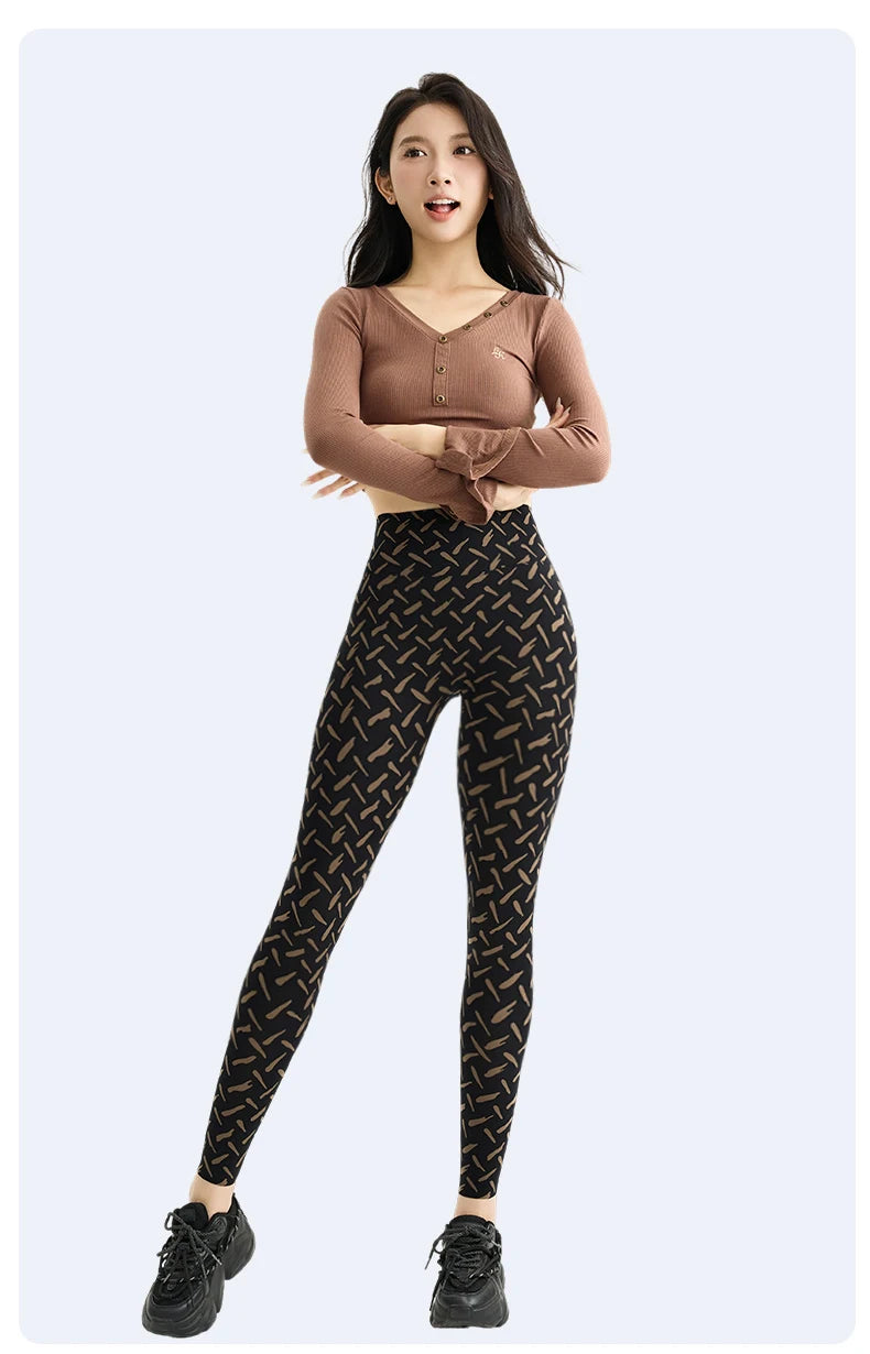 Leggings Piel Tiburón Estrellas | Impresión Cielo Elástico | Cintura Alta Correr Yoga P-O | Ticotrendy