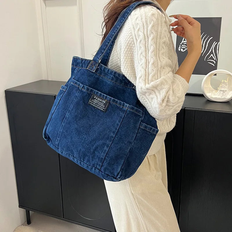 Bolso Hombro Vaquero Mujer Vintage Gran Capacidad Casual