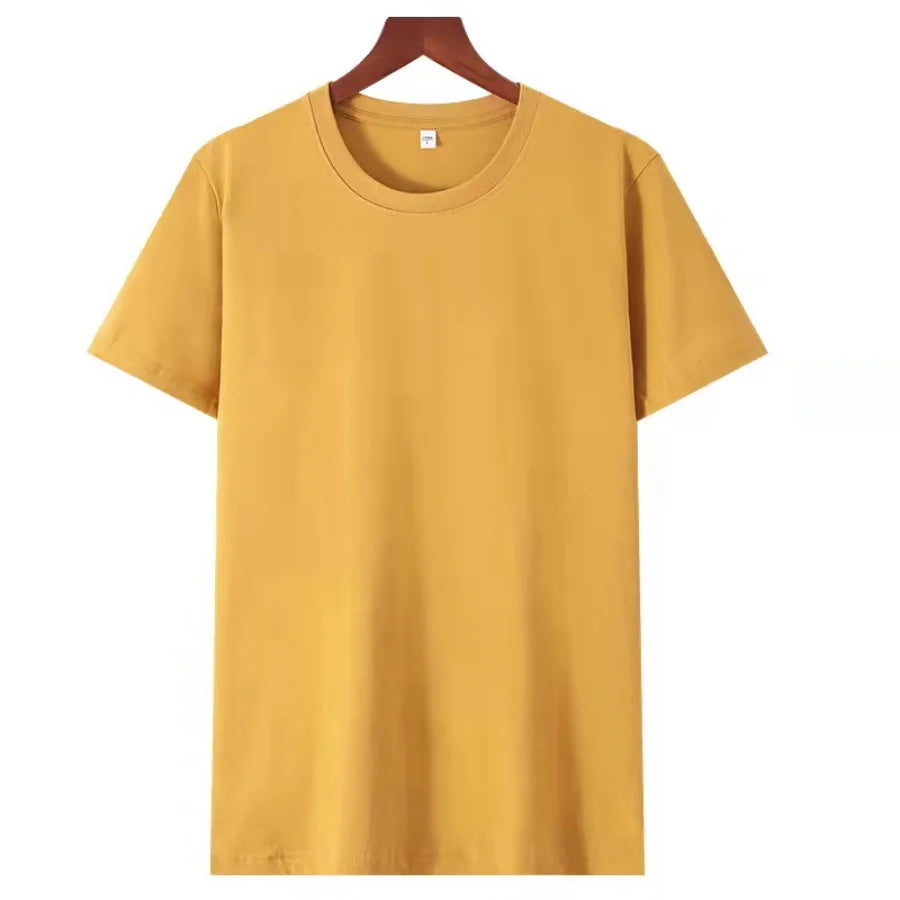 Camiseta Básica de Algodón Unisex | Media Manga | Colores Sólidos | Corte Casual
