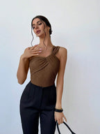 Traje de Baño Enterizo Un Hombro | Plisado Elegante y Sexy