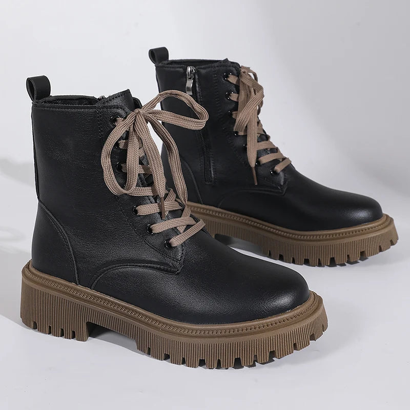 Botines de Plataforma con Cordones | Estilo Urbano Tico | Mujer