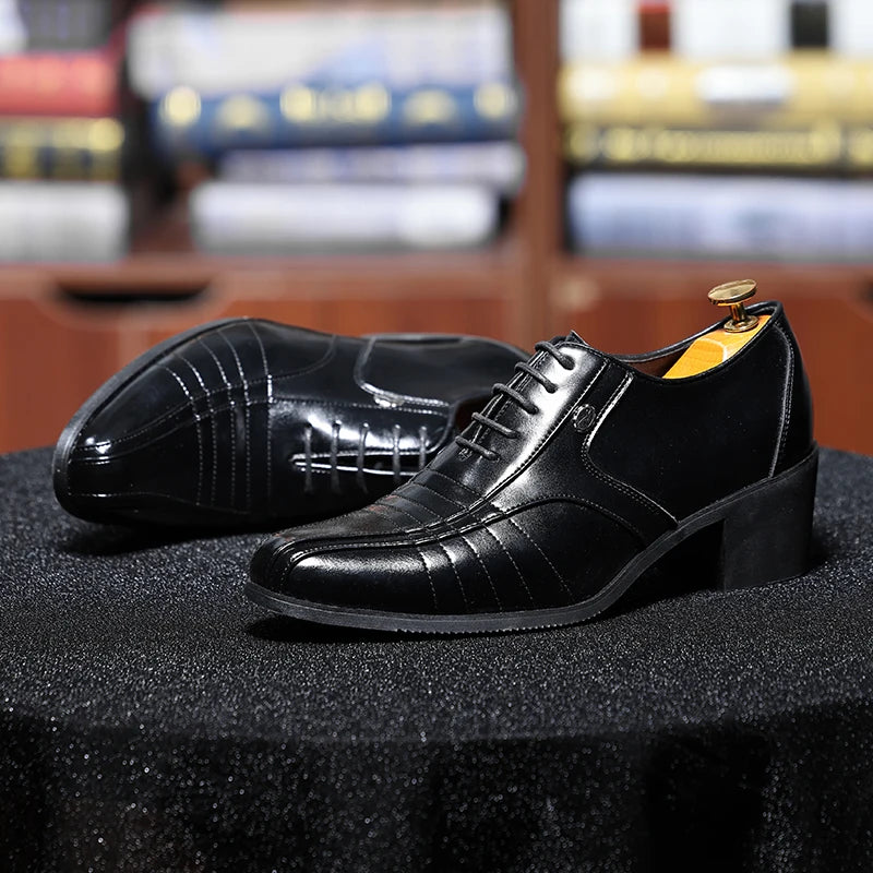 Zapatos Oxford Hombre Charol Elegantes Punta Puntiaguda Fiesta Boda | Alta Calidad