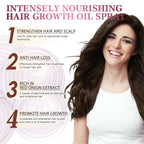 Spray para el cuidado del aceite esencial para el crecimiento del cabello, cebolla roja, previene la caída del cabello, nutre las raíces, mejora la textura del cabello, productos para el cuidado