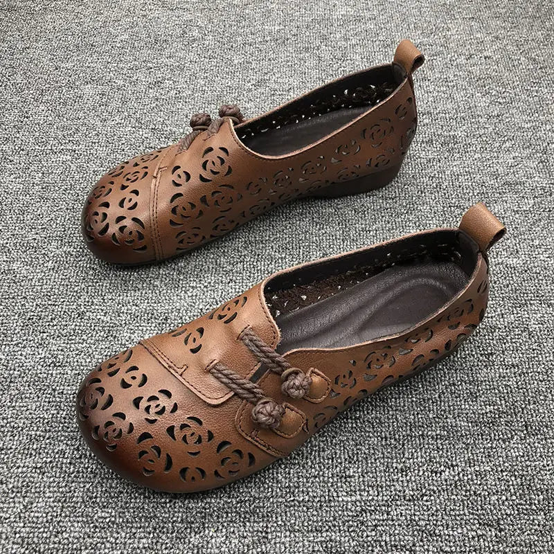 Mocasines de Diseñador con Punta Cuadrada | Ajuste Ancho | Cuero Suave | Novedad