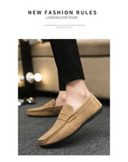 Mocasines Lona Hombre ∣ Transpirables Ligeros ∣ Conducción Zapatos Planos