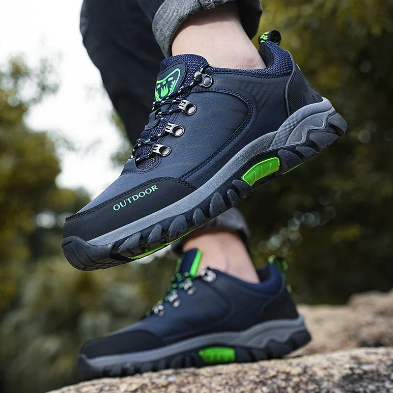 Botas de Invierno para Hombre | Cuero Impermeable | Botas de Moto y Aire Libre | Ticotrendy