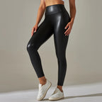Leggings Cuero Verano Mujer | Cintura Alta Efecto Push Up | Piel Sintética