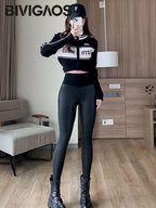 Leggings Cuero PU Polar Otoño Invierno | Empalmado Ajustado Sexy Rojo | Alta Elasticidad Cálida | Ticotrendy