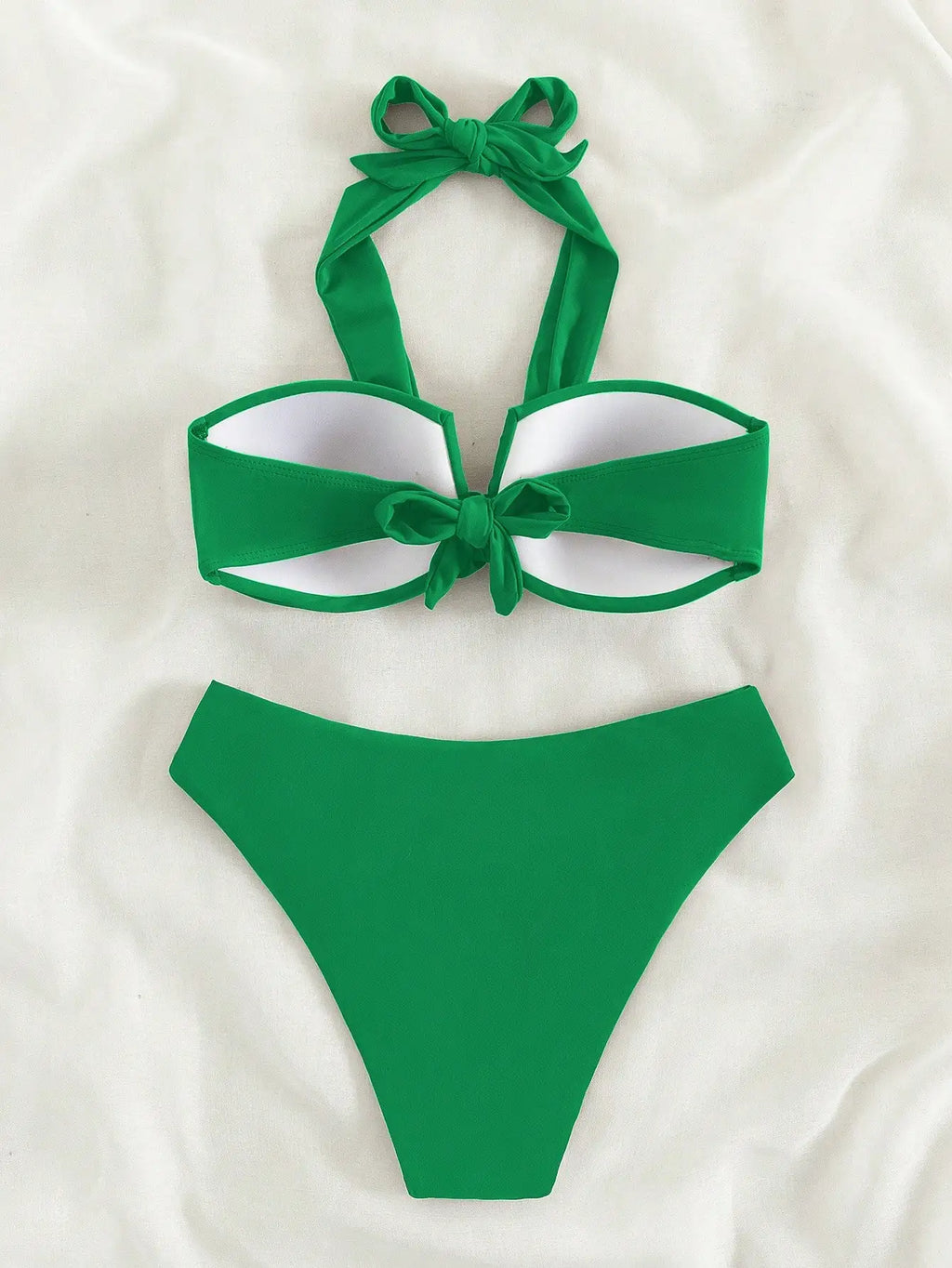 Bikini Halter Push Up con Twist - Traje de Baño de Playa