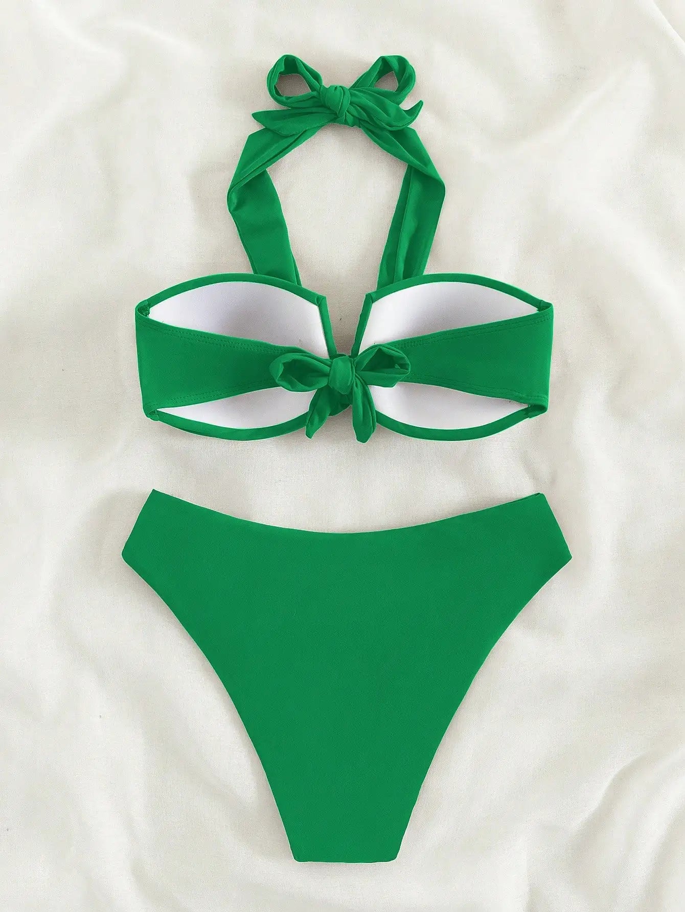 Bikini Halter Push Up con Twist - Traje de Baño de Playa
