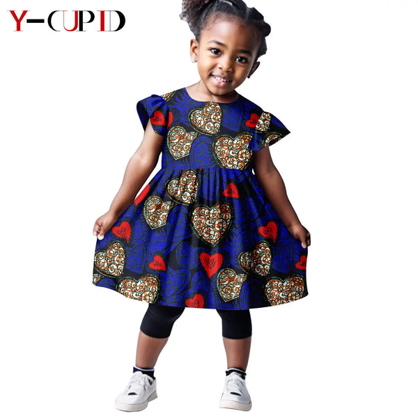 Vestido Manga Voladora Estampado Ankara Niña | Verano | Tallas XS-XXL | Tico Trendy