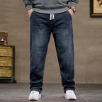 Jeans Extra Grandes para Hombre | Cintura Alta Elástica | Tallas 6XL-8XL | Color Negro Clásico | Ticotrendy