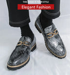 Zapatos Vestir Hombre Estampado Dorado | Negocios Punta Estrecha Antideslizante Formal