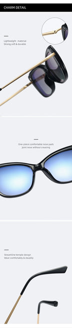 Gafas Lectura Ojo Gato Montura Metálica Clip Magnético | Polarizadas Miopía A La Moda