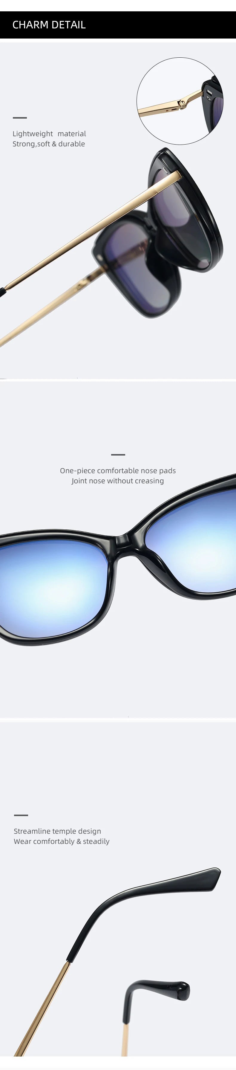Gafas Lectura Ojo Gato Montura Metálica Clip Magnético | Polarizadas Miopía A La Moda