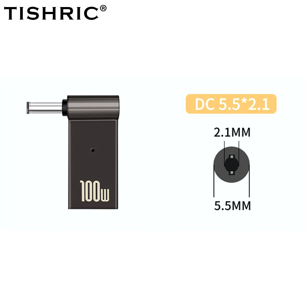 Adaptador Tipo C A DC | Cargador Laptop 100W | Convertidor Power Delivery | Ticotrendy