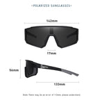 Gafas de Sol Polarizadas de Una Pieza | Montura Cuadrada Deportiva | UV400