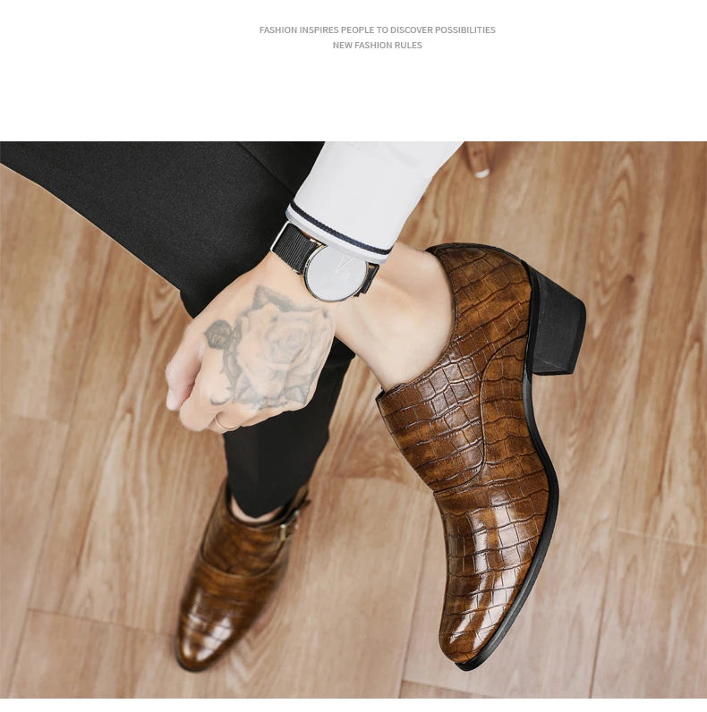 Zapatos Oxford Charol Marrones Hombre | Clásicos Punta Puntiaguda Con Cordones Boda
