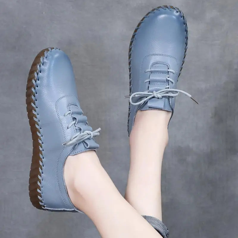 Zapatos Oxford de Diseñador | Cuero Partido | Transpirables | Cordones | Novedad
