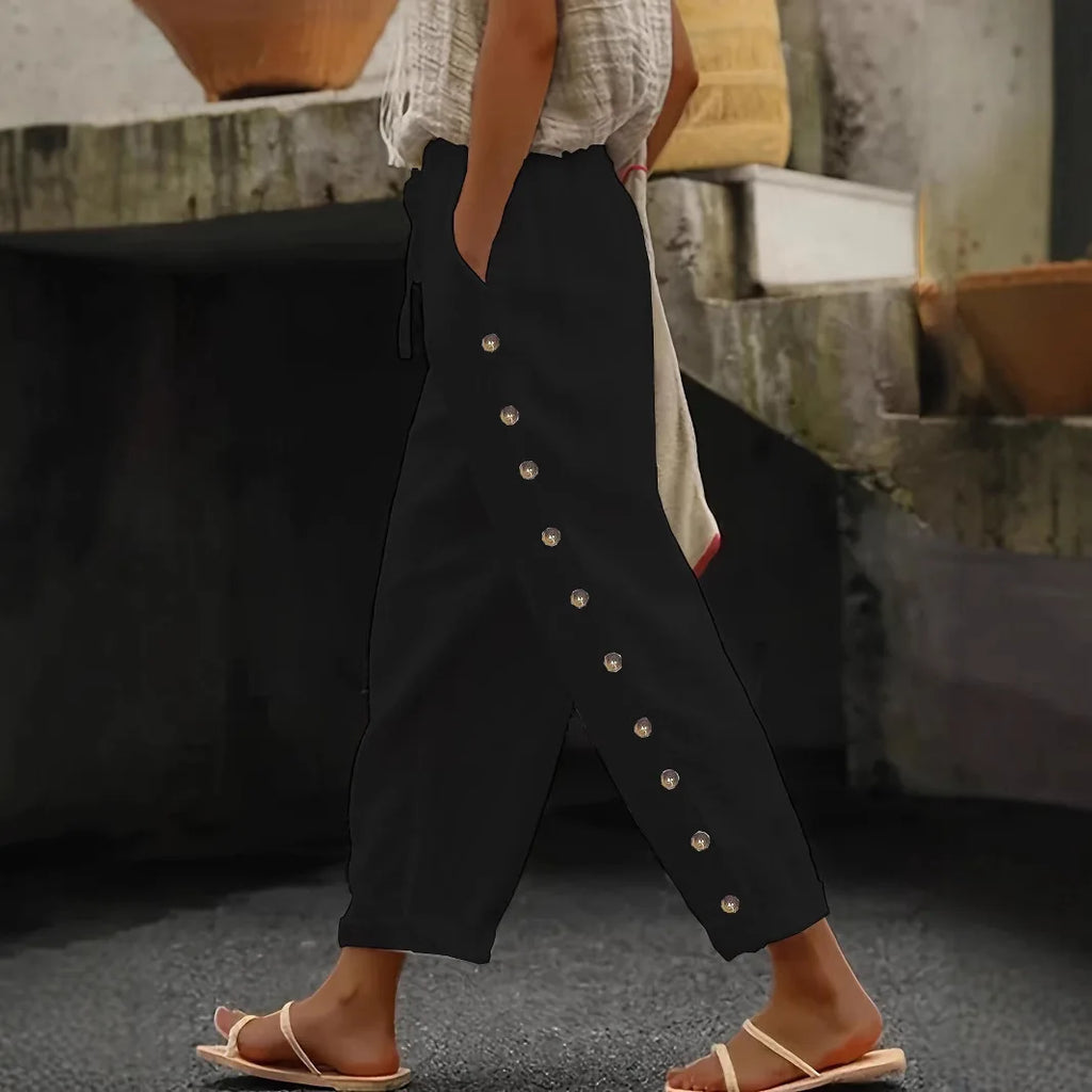 Pantalón Casual Nueve Puntos | Cintura Elástica | Suelto | Versátil P/V 2025