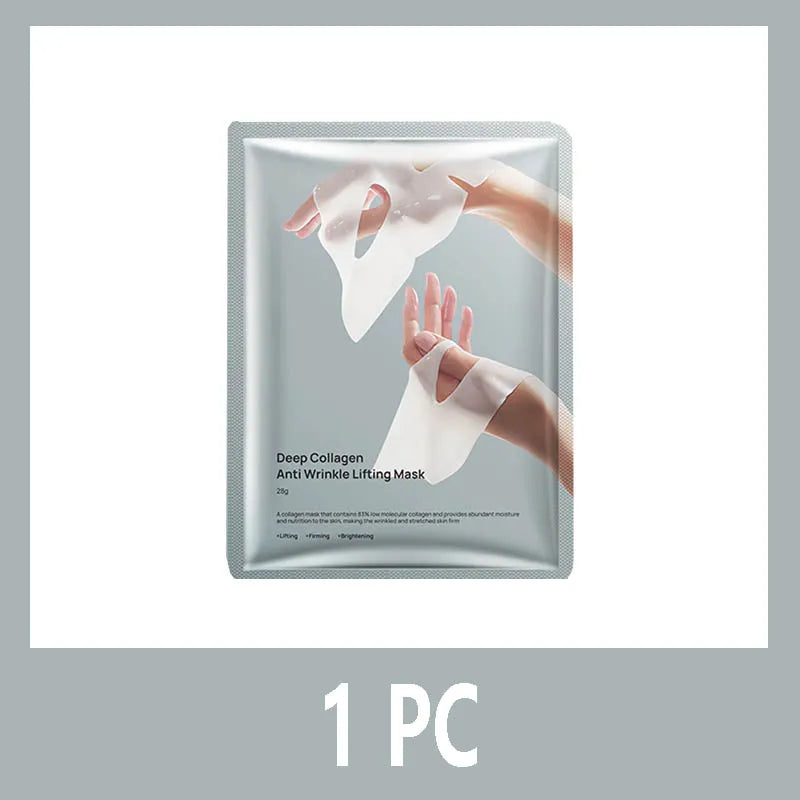 Mascarilla Facial De Colágeno Profundo | Antiarrugas Lifting Reafirmante | Hidratación Nocturna Unisex