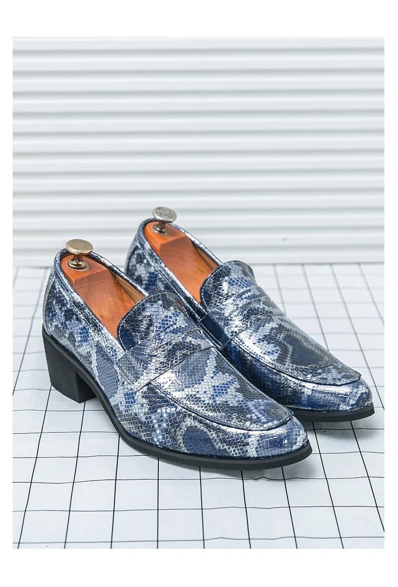 Zapatos Oxford Hombre Ticotrendy Piel Dividida Estampado Animal Sin Cordones | Elegantes