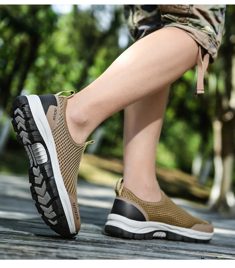 Mocasines Casuales Hombre | Malla Respirable Ligera Confort Estilo Tico | Talla Grande