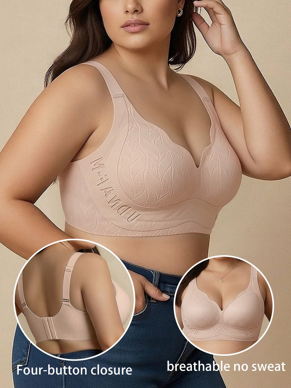 Sujetador Cobertura Total | Push-up Sin Costuras | Tallas L-6XL | Tico Trendy