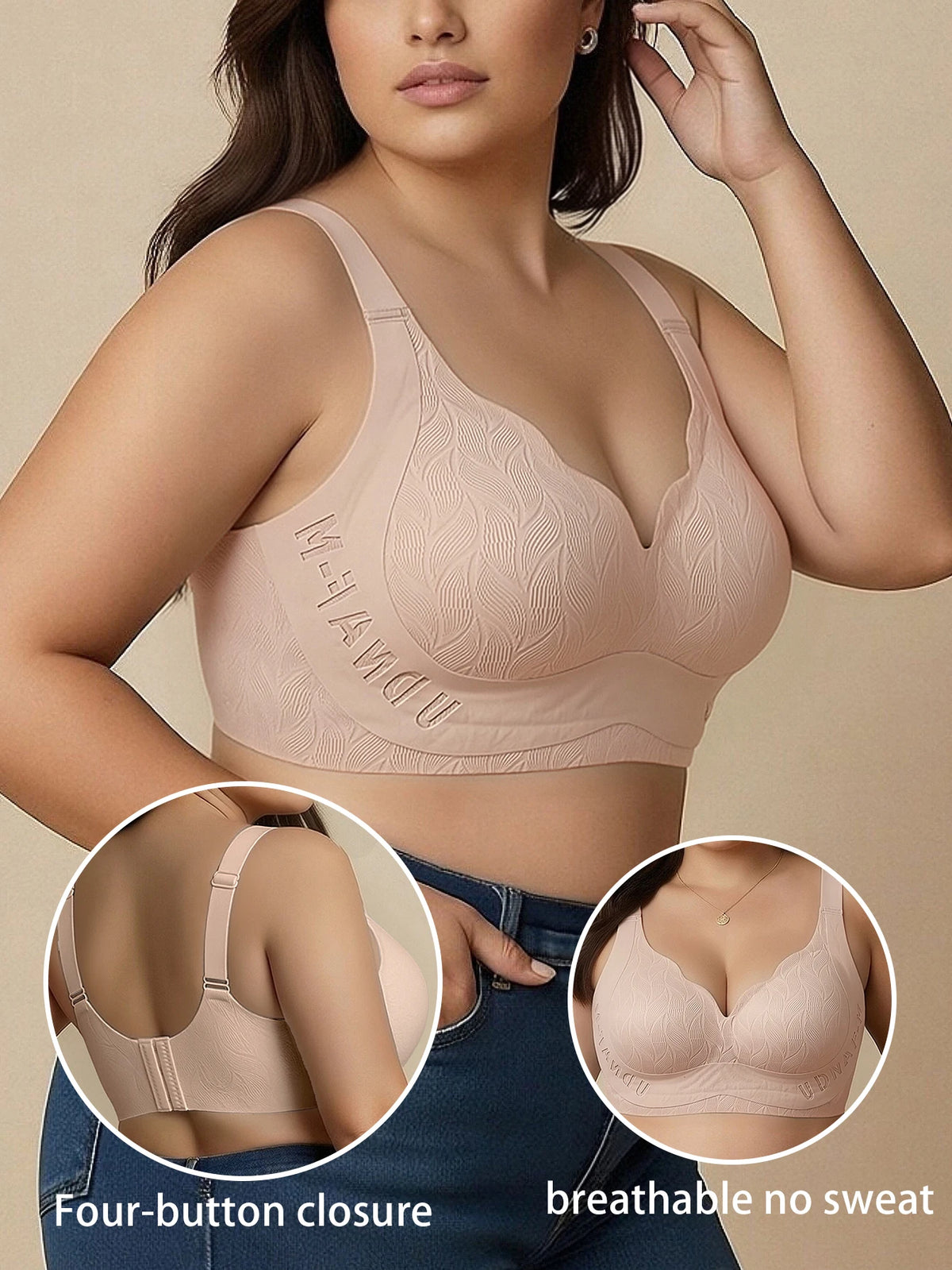 Sujetador Cobertura Total | Push-up Sin Costuras | Tallas L-6XL | Tico Trendy