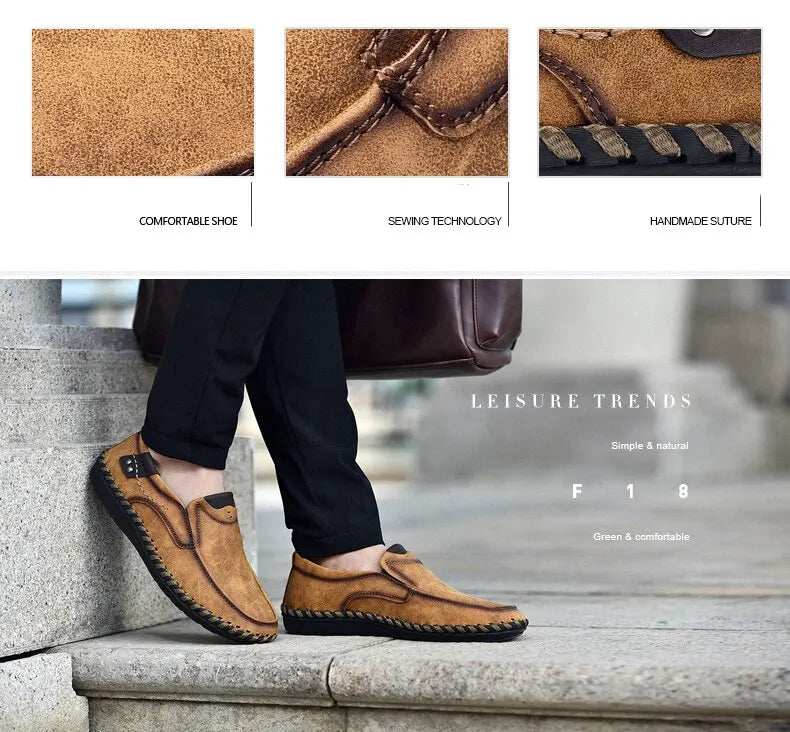 Mocasines Lujo Hombre ∣ Cuero Suave ∣ Zapatos Cómodos para Conducir