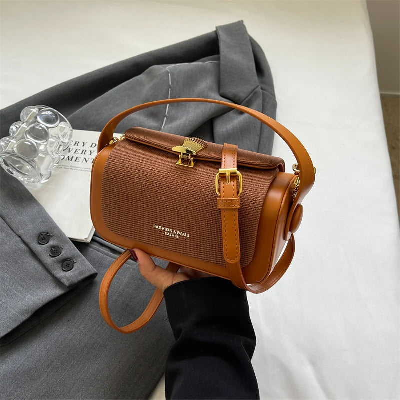 Mini Bolso Cruzado Cuadrado Lujo Estructurado | Diseño Simple Tendencia Versátil