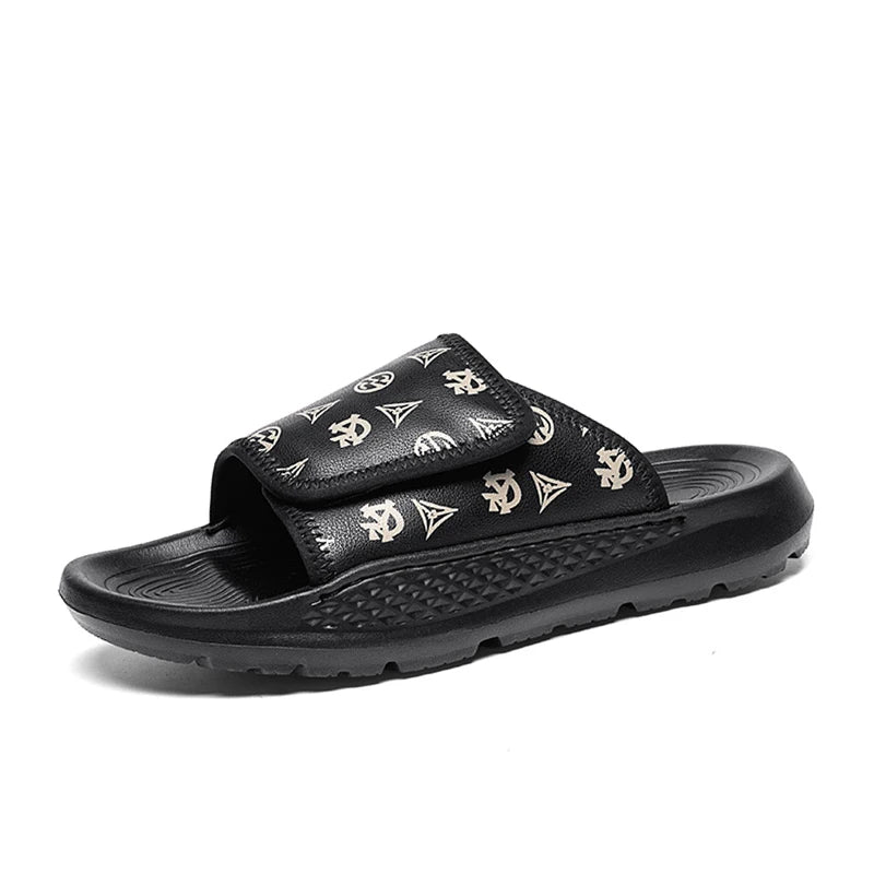 Sandalias Hombre Cuero Artificial Retro Cómodas Planas Aire Libre | Verano 2025