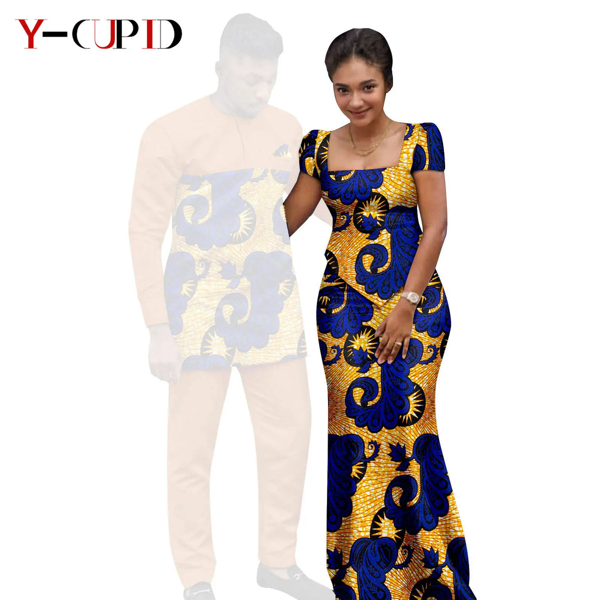 Conjunto Falda y Top Africano Bazin Riche Pareja | Top y Pantalón | Tallas XS-6XL | Tico Trendy