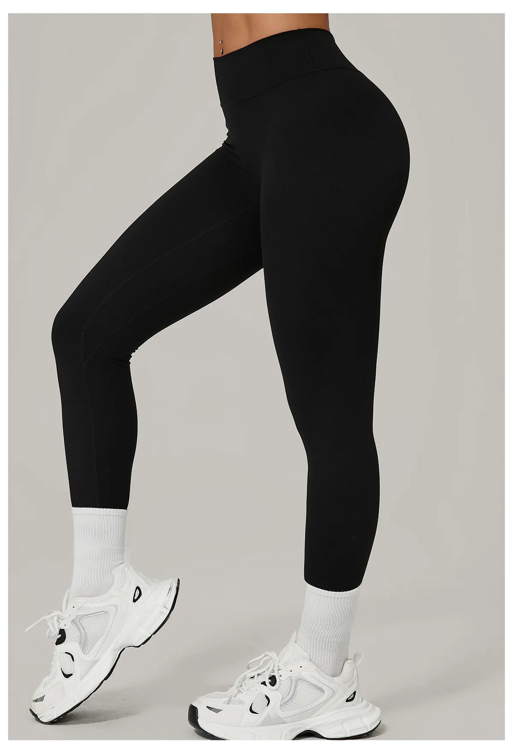 Pantalones de Yoga VEQKING con Pliegues Invisibles para Mujer, Leggings Deportivos de Cintura Alta, Levanta Glúteos, Secado Rápido, Ropa Deportiva para Gimnasio