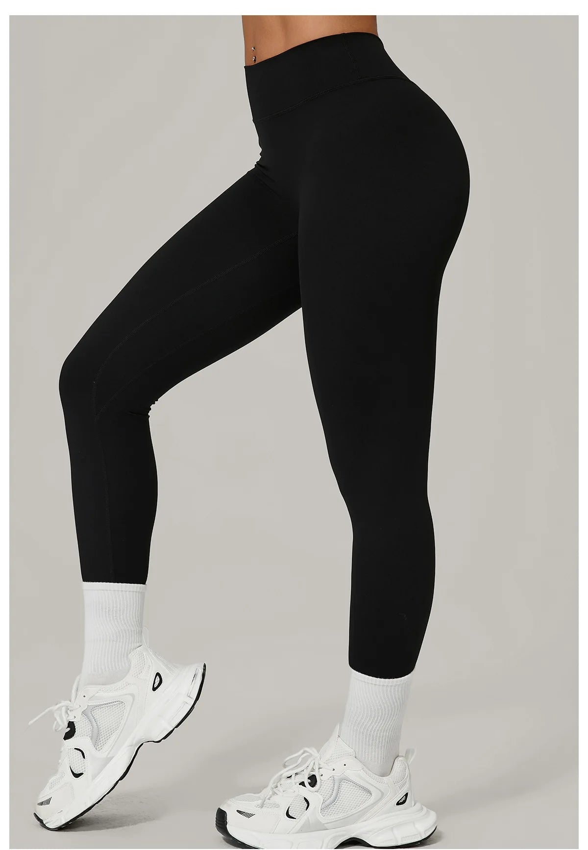 Pantalones de Yoga VEQKING con Pliegues Invisibles para Mujer, Leggings Deportivos de Cintura Alta, Levanta Glúteos, Secado Rápido, Ropa Deportiva para Gimnasio