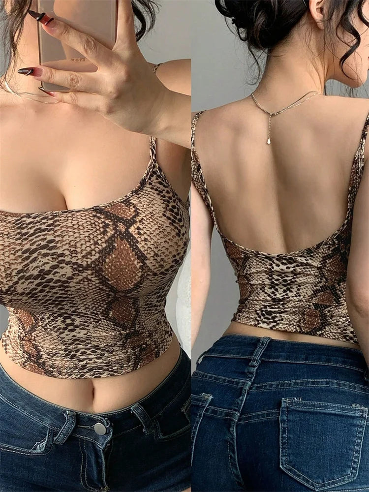 Top corto sin espalda para mujer, Top informal sin mangas de Color sólido, ropa de calle Y2K