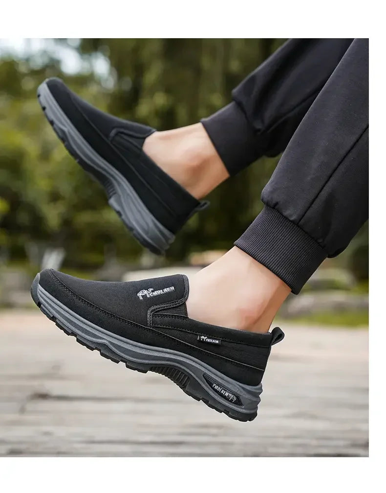Mocasines Lona Hombre 2025 ∣ Sin Cordones ∣ Suela Gruesa Ligera