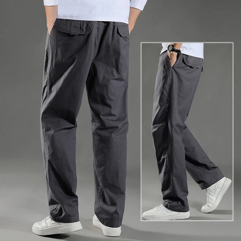 Pantalones Cargo para Hombre | Algodón Negro y Talla Grande | Multiusos | Ticotrendy