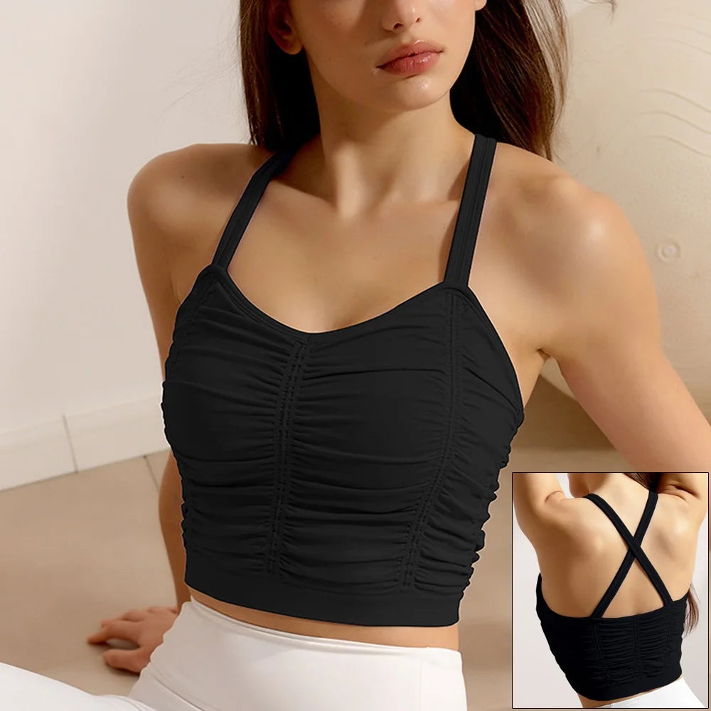 Top Sujetador Deportivo para Mujer | Cremallera Frontal y Realce | Top de Yoga y Fitness