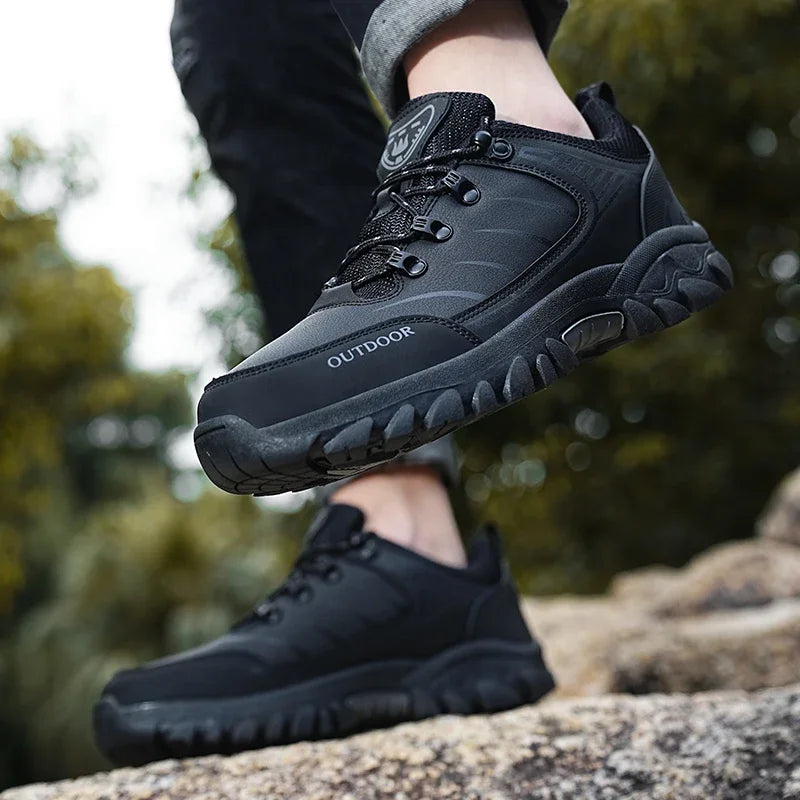 Botas de Invierno para Hombre | Cuero Impermeable | Botas de Moto y Aire Libre | Ticotrendy