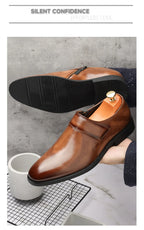 Zapatos Formales Morados Hombre | Charol Punta Estrecha Sin Cordones Cómodos Negocios
