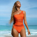 Conjunto de Bikini Monocromático | Malla Recortada | Playa y Verano