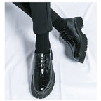 Zapatos Vestir Marrones Hombre | A Cuadros Cordones Punta Redonda Informal Negocios