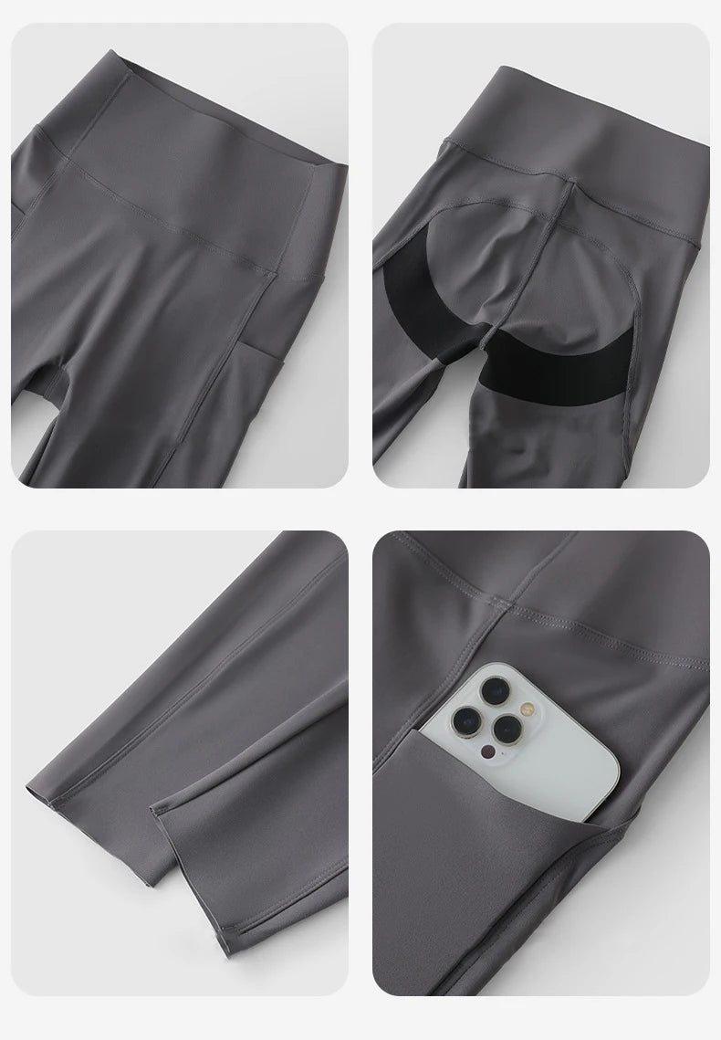 Leggings Piel Tiburón Bolsillo | Push Up Cintura Alta | Fitness Yoga Correr P-O | Ticotrendy