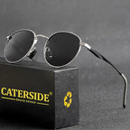 Gafas de Sol CATERSIDE Polarizadas | Montura Redonda Metal | Estilo Punk