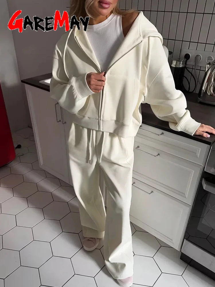 Conjunto Chándal 2 Piezas Mujer | Capucha y Cremallera | Gris y Amarillo Casual | Otoño | Ticotrendy