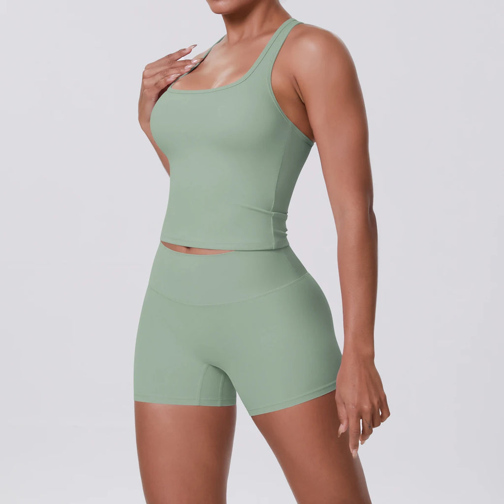 Conjunto Deportivo Mujer 2 Piezas | Sujetador Y Mallas Cintura Alta | Gym Yoga